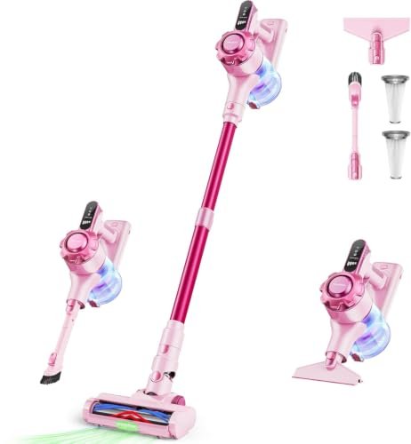 Homeika Pink Cordless Vacuum | Powerful & Lightweight Cleaning